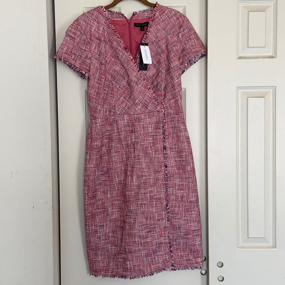 NWT Banana Republic Pink and Purple Weave Dress